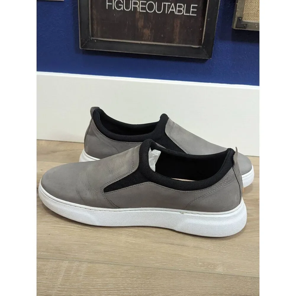 Samuel Hubbard Flight Slip On Sneakers Men's 9.5 E WIDE Grey Nubuck Travel